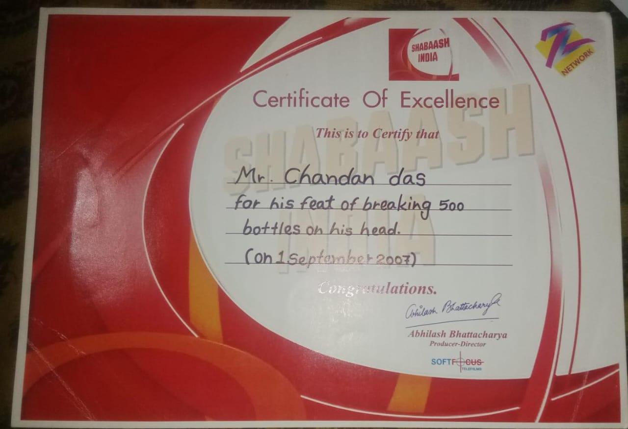 Shabaash India Certificate