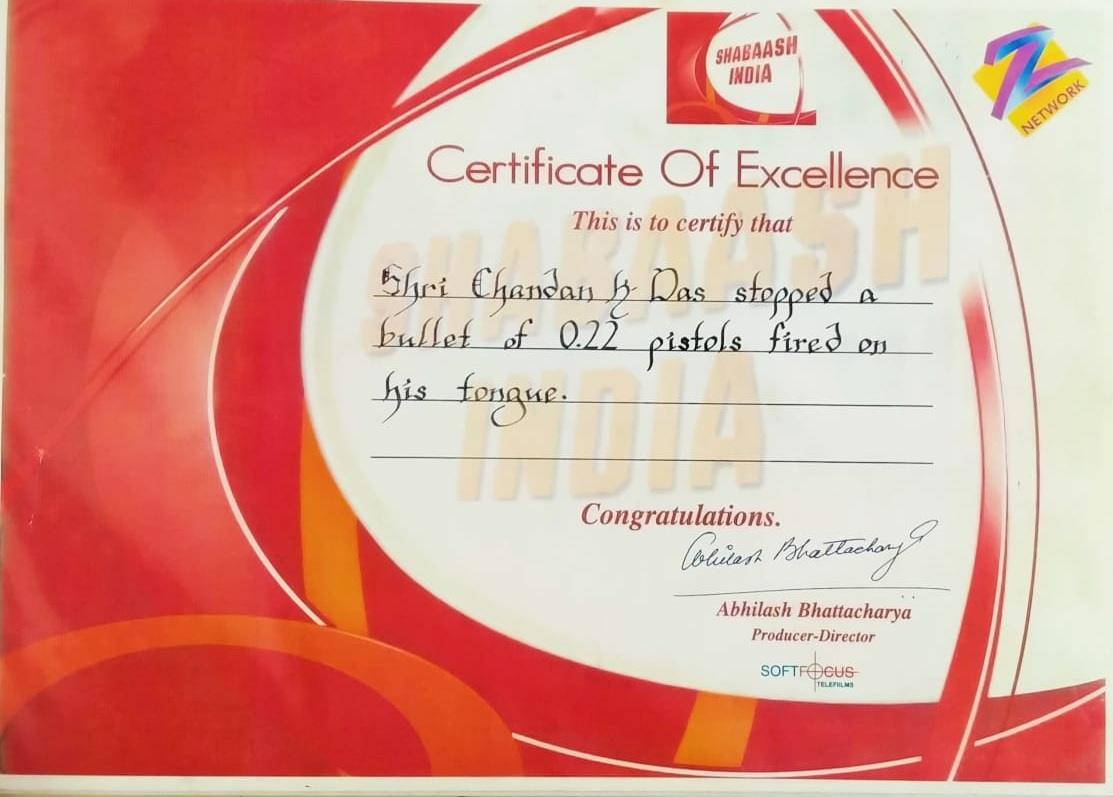 Shabaash India Certificate